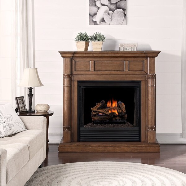 Duluth Forge Ventless Dual Fuel Gas Log Set - 18 In. Split Red Oak, 30,000 Btu,  - DLS-18R-1