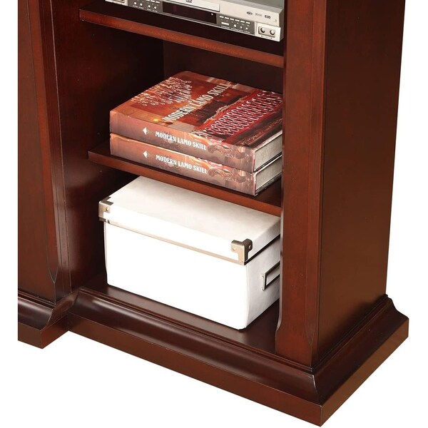 Procom Heating Dual Fuel Ventless Gas Fireplace System, 15,000 BTU, T-Stat Control, Chocolate Finish with Shelves - PCS150T-CBS