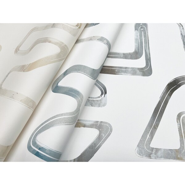 York Wallcoverings Abstract Aura Caramel and Cream Wallpaper - AG2052