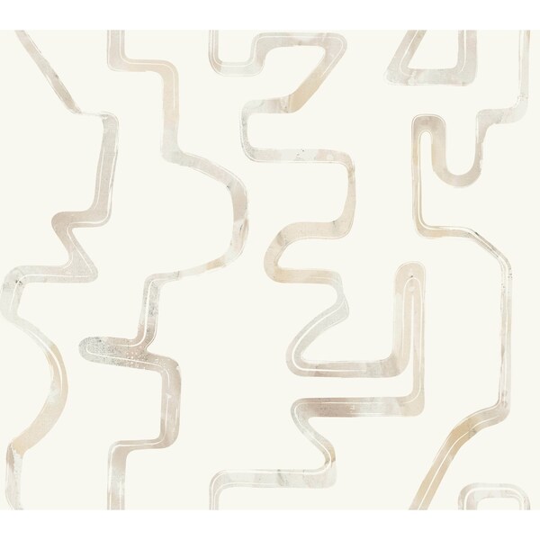 York Wallcoverings Abstract Aura Caramel and Cream Wallpaper - AG2052