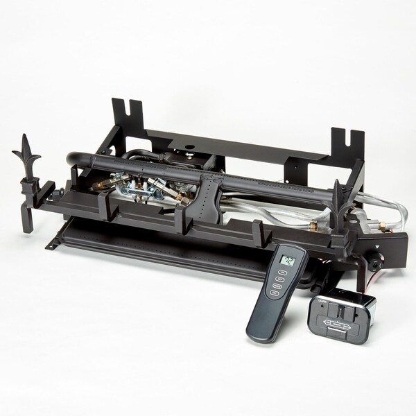Duluth Forge Ventless Dual Fuel Gas Log Set - 24 In. Berkshire Split Oak, 33, 0 - DLS-24R-1