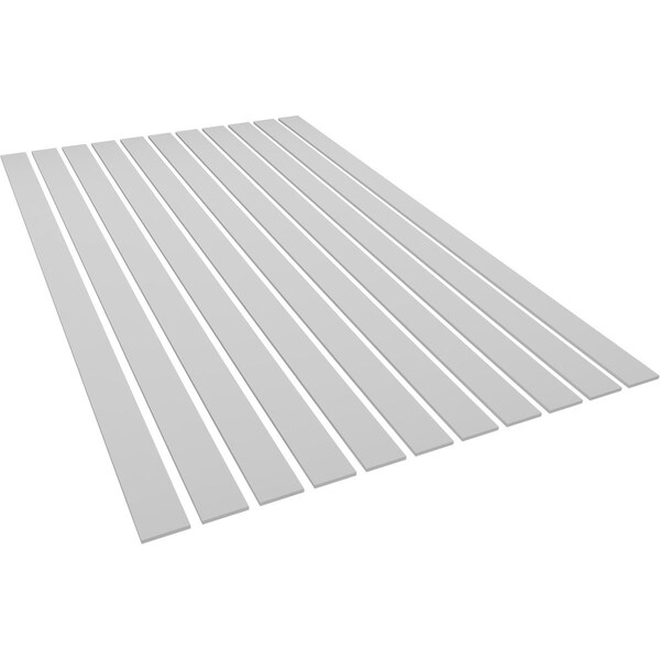 Ekena Millwork 94H x 3/8T Adjustable PVC Slat Wall Panel Kit w/ 4W Slats, Unfinished contains 11 Slats - SWP55X94X0375UN