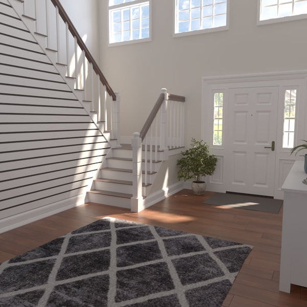Ekena Millwork 94H x 3/8T Adjustable PVC Slat Wall Panel Kit w/ 4W Slats, Unfinished contains 11 Slats - SWP55X94X0375UN