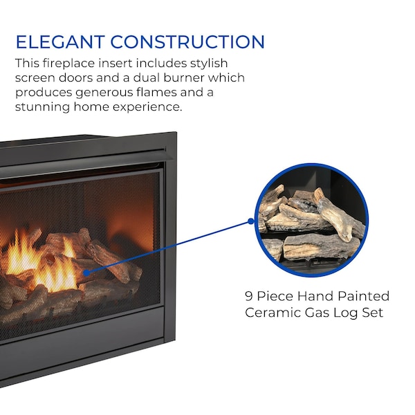 Duluth Forge 32,000 Btu, Dual Fuel Propane And Natural Gas, Yellow Flame, Zero C - FDI32R