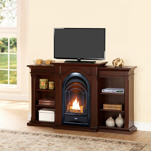 Procom Dual Fuel Ventless Gas Fireplace System - 10,000 Btu, T-Stat Control - FS100T-CBS