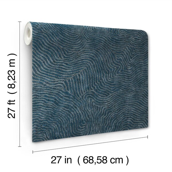 York Wallcoverings Modern Wood Indigo Wallpaper - OI0714