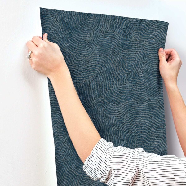 York Wallcoverings Modern Wood Indigo Wallpaper - OI0714