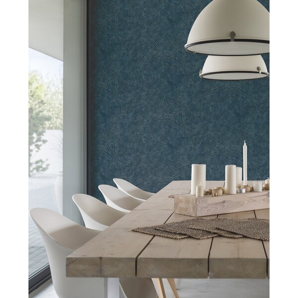 York Wallcoverings Modern Wood Indigo Wallpaper - OI0714