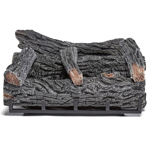 Duluth Forge Ventless Natural Gas Log Set, 21 in Winter Oak, 32,000 BTU, T-Stat Control - DLS-N22T