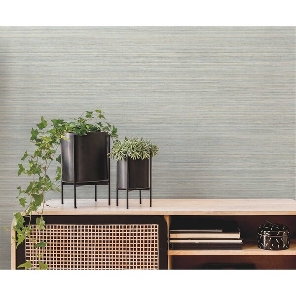 York Wallcoverings Fountain Grass Blue Wallpaper - GO8302