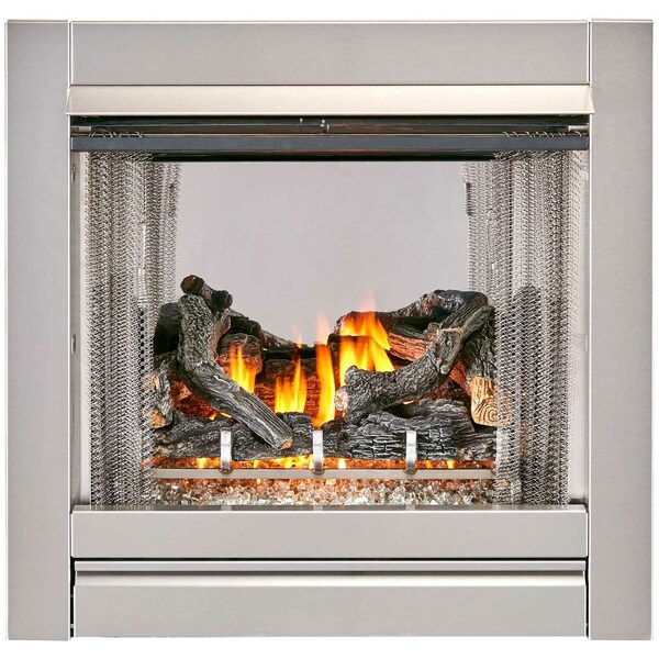Generic Concrete Log Set With Stainless Fireplace Grate For 450 Series Fi - LS450SS-G