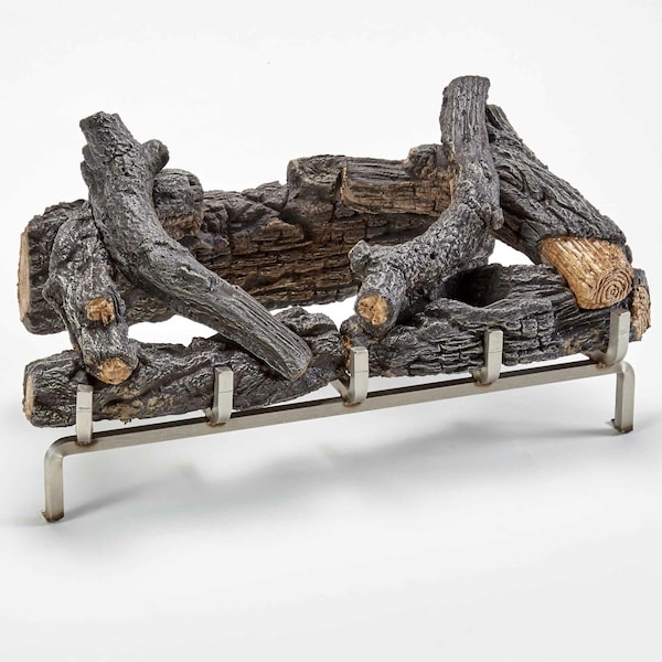 Generic Concrete Log Set With Stainless Fireplace Grate For 450 Series Fi - LS450SS-G