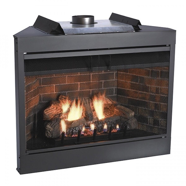 Empire 42 in. Natural Gas Millivolt Flush Face Log Set - BVP42FP30FN