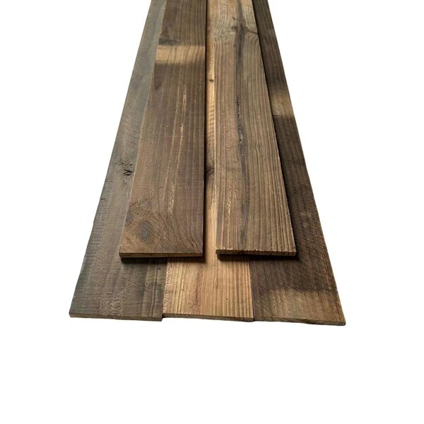 Ejoy Rustic Look Reclaimed Barn Wood Wall Panels, 71in x 4.8in, 5PK - RECLAIMWOOD_71X4.8X0.4_5PC