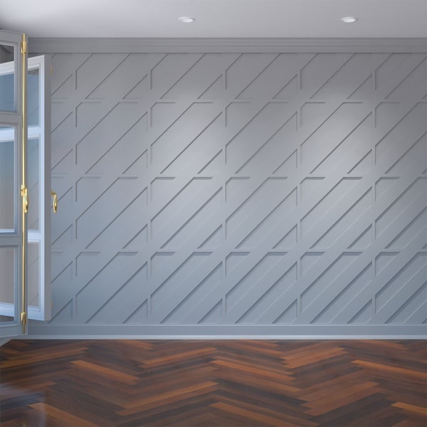 Ekena Millwork Large Strymon Decorative Fretwork Wall Panels in Architectural Grde PVC, 23 3/8"W x 23 3/8"H x 3/8"T - WALP24X24STR