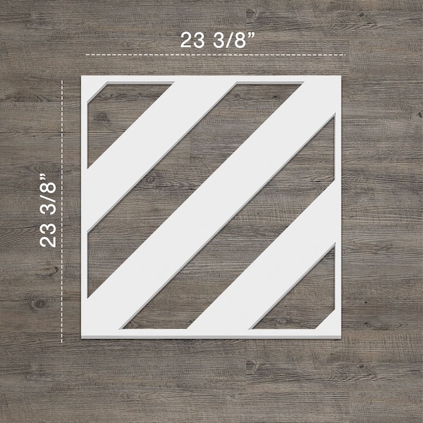 Ekena Millwork Large Strymon Decorative Fretwork Wall Panels in Architectural Grde PVC, 23 3/8"W x 23 3/8"H x 3/8"T - WALP24X24STR