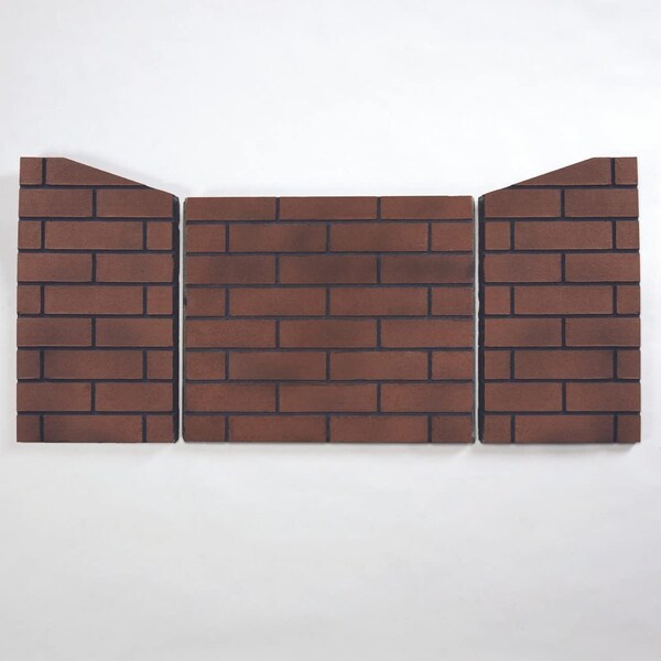 Duluth Forge Outdoor Fireplace Insert With Concrete Log Set and Sandstone Brick Fiber Liner - DF450SS-L-S