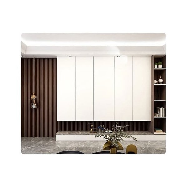 Ejoy Kona Brown Slat Wood Panels for Walls - Sleek, 4PK - WC7G_016