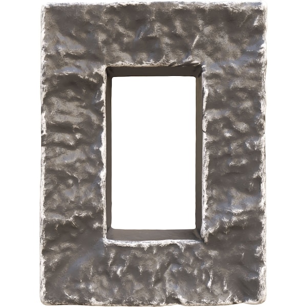 Ekena Millwork 4"W x 3"D x 7 7/8"H Universal Electrical Cover for StoneWall Faux Stone Siding Panels, Slate Gray - PNUEC04X08SG
