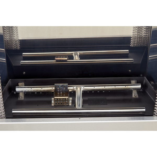 Duluth Forge Ventless Stainless Outdoor Gas Fireplace Insert With Reflective - DF450SS-G-RCO
