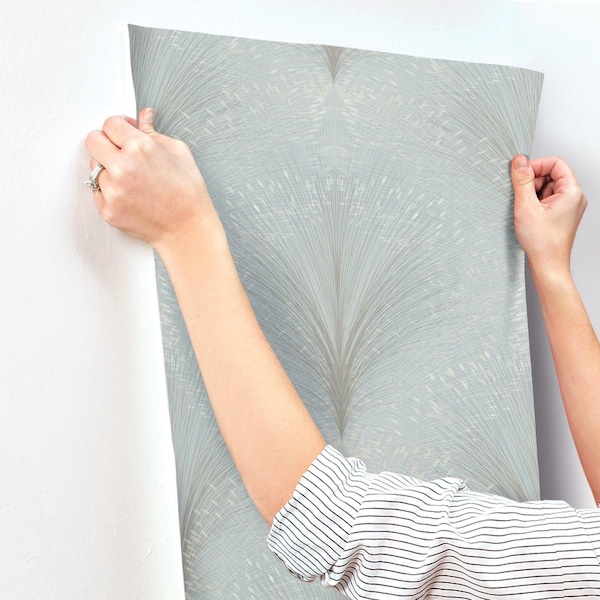 York Wallcoverings Papyrus Plume Sky Blue Wallpaper - OI0685
