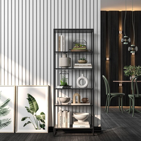 Ejoy Acoustic Slat Wood Wall Panels, 94 in x 12.6 in x 0.8 inch, 2PK - ACPSCW10_DOUBLEWHITE