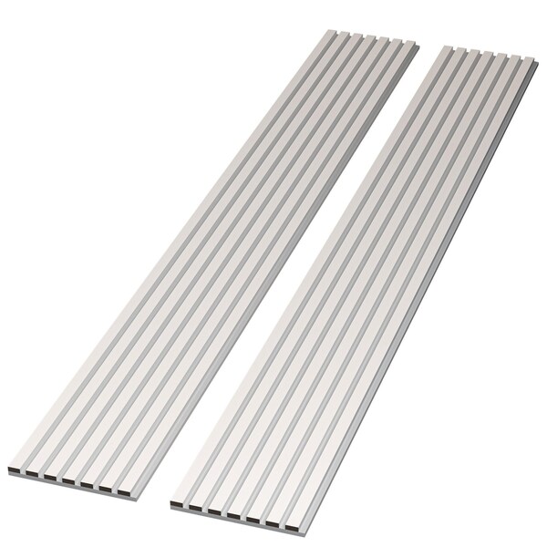 Ejoy Acoustic Slat Wood Wall Panels, 94 in x 12.6 in x 0.8 inch, 2PK - ACPSCW10_DOUBLEWHITE