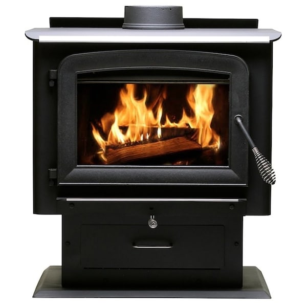 Us Stove Co Ashley Hearth Wood Stove Pedestal Stove, 27 in W, 2014 in D, 3078 in H, 89000 Btu Heating - AW2020E-P
