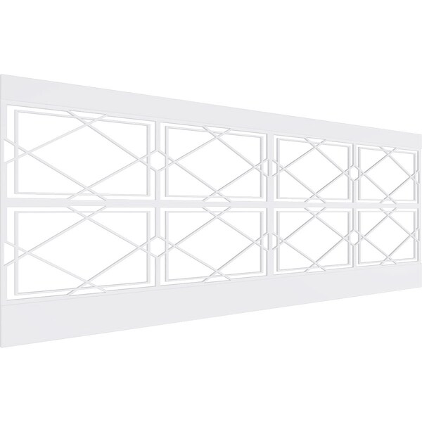 Ekena Millwork 36"H x 94 1/2"W Kiowa PVC Wainscot Paneling Kit - WPK36X94KWA