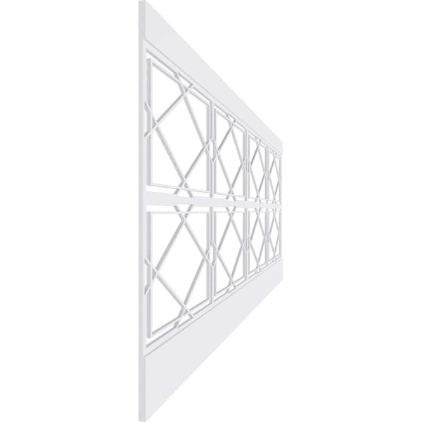 Ekena Millwork 36"H x 94 1/2"W Kiowa PVC Wainscot Paneling Kit - WPK36X94KWA