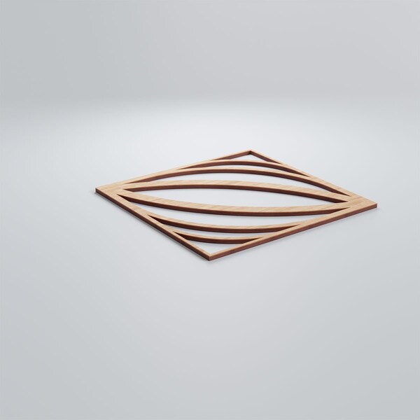 Ekena Millwork Medium Otis Decorative Fretwork Wood Wall Panels, Alder, 15 3/8"W x 15 3/8"H x 3/8"T - WALW16X16X0375OTSAL
