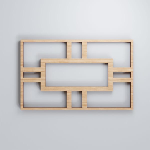 Ekena Millwork Extra Small Hastings Decorative Fretwork Wood Wall Panels, Alder, 4 7/8"W x 7 3/8"H x 3/8"T - WALW08X08X0375HASAL