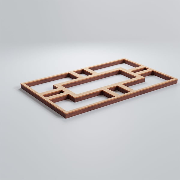 Ekena Millwork Extra Small Hastings Decorative Fretwork Wood Wall Panels, Alder, 4 7/8"W x 7 3/8"H x 3/8"T - WALW08X08X0375HASAL