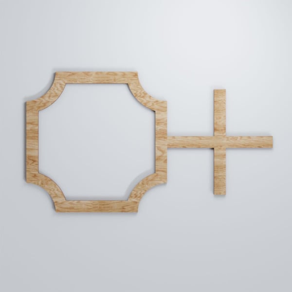 Ekena Millwork Medium Bradley Decorative Fretwork Wood Wall Panels, Red Oak, 26 7/8"W x 15 3/8"H x 3/8"T - WALW16X16X0375BRDRO