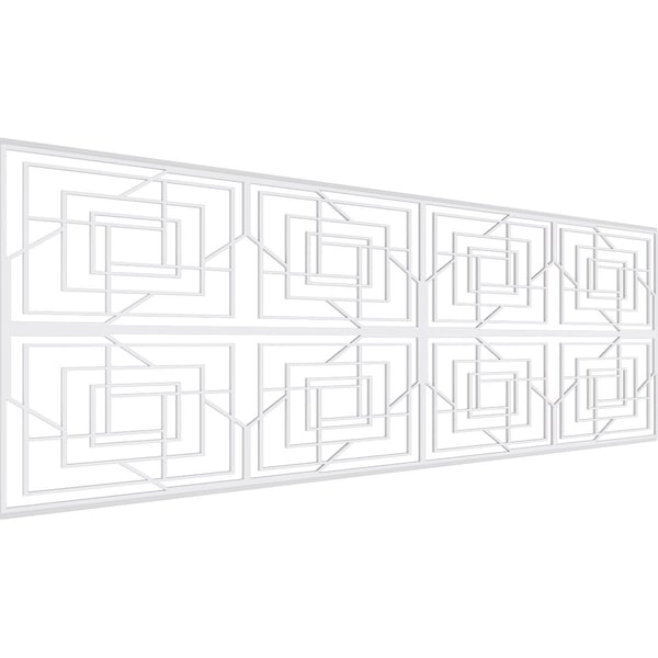 Ekena Millwork Set of Four Panels for 94 1/2"W x 32 1/4"H Norwood Fretwork Wainscot Wall Paneling - WPKP16X01X47NWD