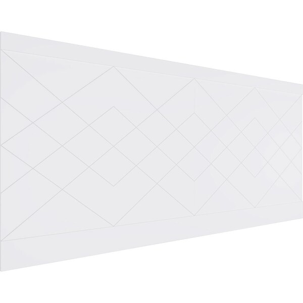 Ekena Millwork 44"H x 94 1/2"W Diamond Argyle PVC Wainscot Paneling Kit - WPK44X94DMA