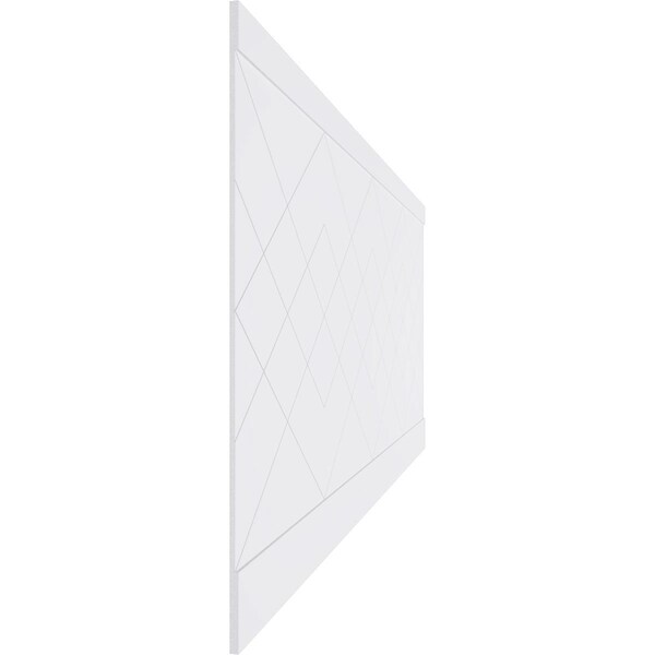 Ekena Millwork 44"H x 94 1/2"W Diamond Argyle PVC Wainscot Paneling Kit - WPK44X94DMA