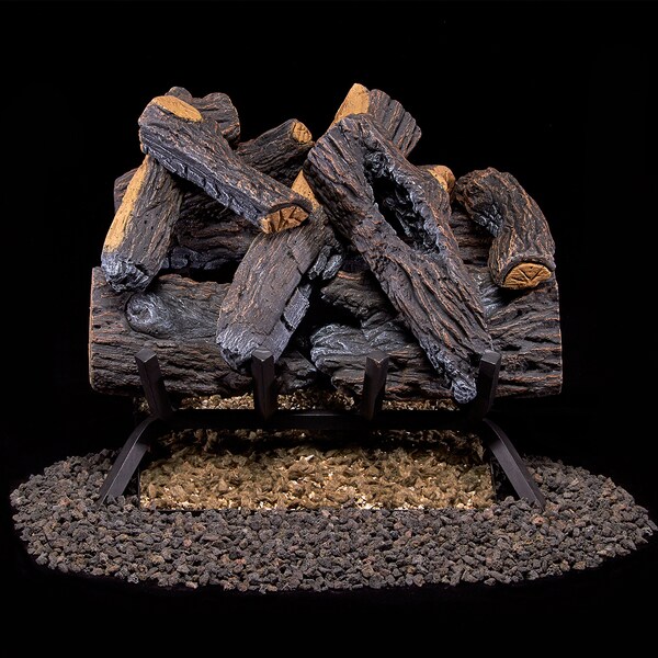 Duluth Forge Vented Natural Gas Fireplace Log Set - 18 In., 45,000 Btu, Match - FNVL18-1