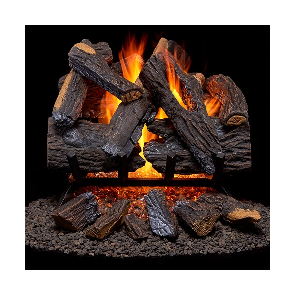 Duluth Forge Vented Natural Gas Fireplace Log Set - 18 In., 45,000 Btu, Match - FNVL18-1
