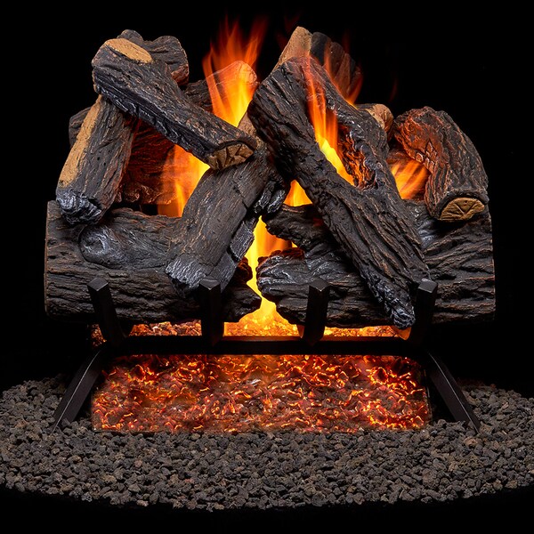 Duluth Forge Vented Natural Gas Fireplace Log Set - 18 In., 45,000 Btu, Match - FNVL18-1