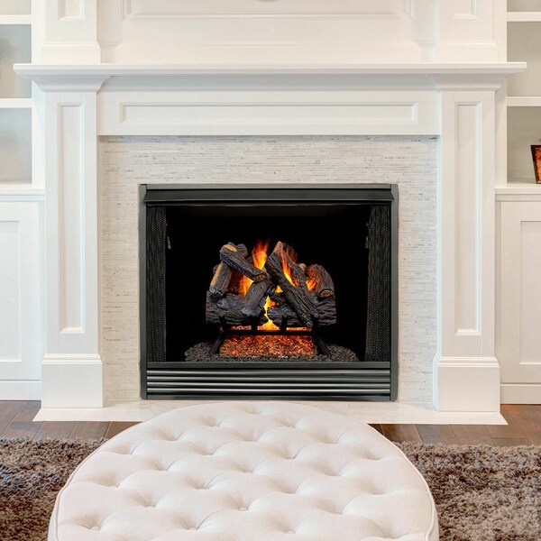Duluth Forge Vented Natural Gas Fireplace Log Set - 18 In., 45,000 Btu, Match - FNVL18-1