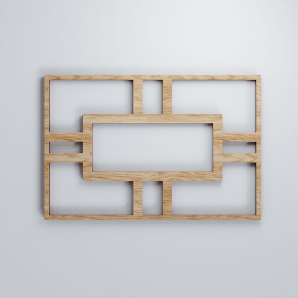 Ekena Millwork Small Hastings Decorative Fretwork Wood Wall Panels, Red Oak, 7 1/2"W x 11 3/8"H x 3/8"T - WALW12X12X0375HASRO