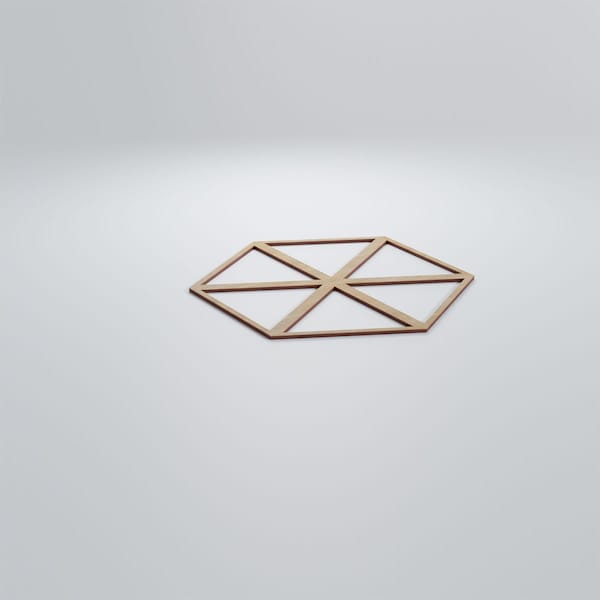Ekena Millwork Large Pendleton Decorative Fretwork Wood Wall Panels, Hickory, 23 3/8"W x 27 "H x 3/8"T - WALW24X24X0375PENHI