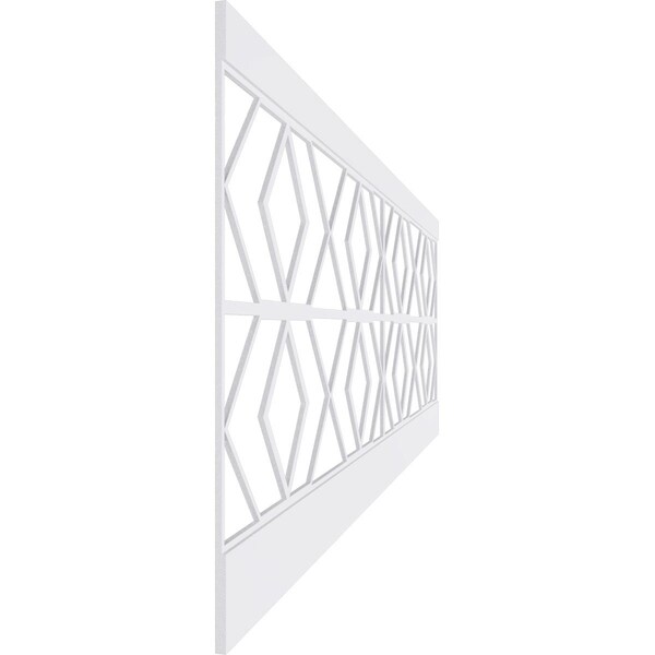 Ekena Millwork 36"H x 94 1/2"W Hillrose PVC Wainscot Paneling Kit - WPK36X94HRE