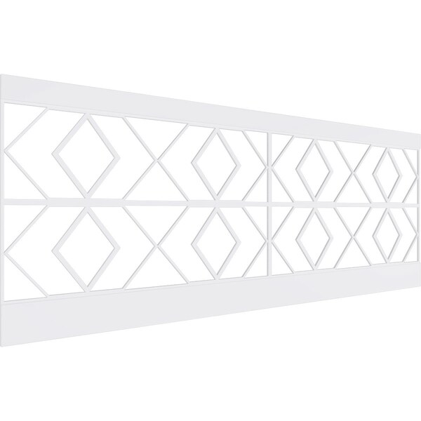 Ekena Millwork 36"H x 94 1/2"W Hillrose PVC Wainscot Paneling Kit - WPK36X94HRE