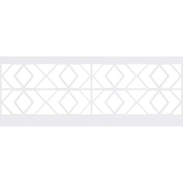Ekena Millwork 36"H x 94 1/2"W Hillrose PVC Wainscot Paneling Kit - WPK36X94HRE