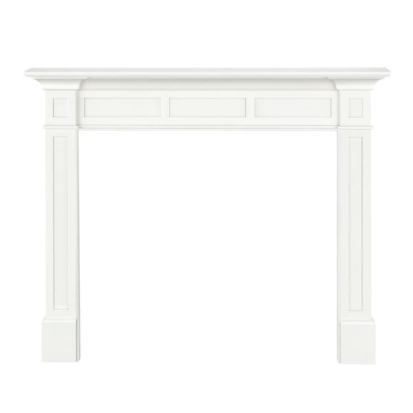 Pearl Mantels 56 in. Jim MDF Fireplace MantelWhite - 515-56