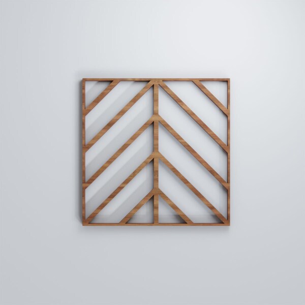 Ekena Millwork Extra Small Genoa Decorative Fretwork Wood Wall Panels, Walnut, 7 3/8"W x 7 3/8"H x 3/8"T - WALW08X08X0375GNAWA