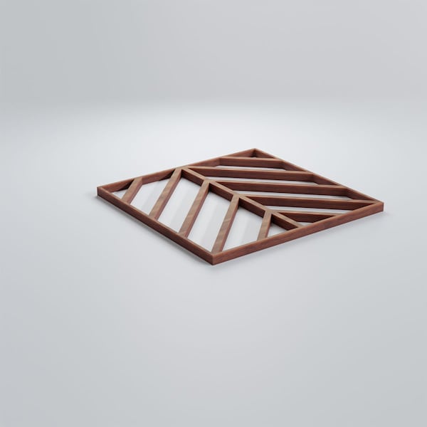 Ekena Millwork Extra Small Genoa Decorative Fretwork Wood Wall Panels, Walnut, 7 3/8"W x 7 3/8"H x 3/8"T - WALW08X08X0375GNAWA