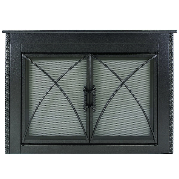 Fireplace Glass Doors Albus Large Glass Door - AL-1902